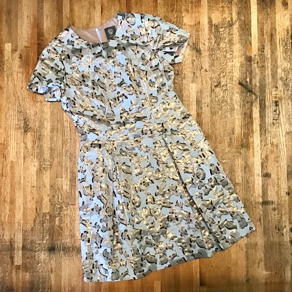 light blue animal print dress